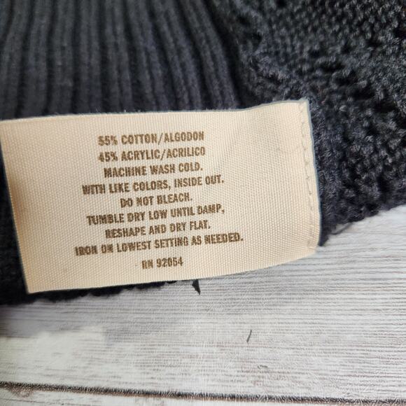 Decree Boho Waterfall Fringe Hooded Cardigan Size XL - Picture 5 of 8